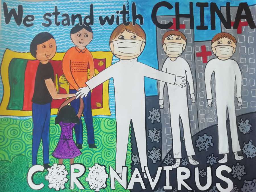 Sri Lanka schools children express solidarity with China