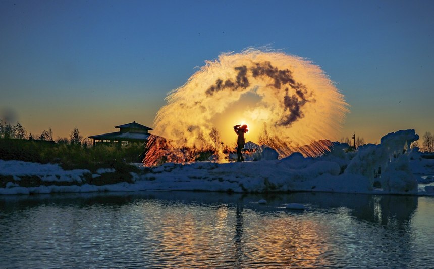 Picturesque winter scenery of Wudalianchi in NE China's Heilongjiang