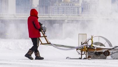 Where does the "ice" for Harbin Ice and Snow World come from?         