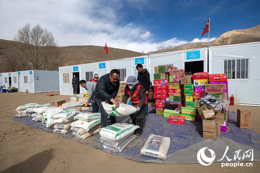 Heartwarming moments at resettlement site after 6.8-magnitude earthquake in Gurong village of Xigaze, SW China's Xizang