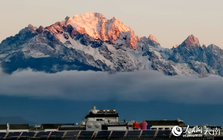 Stunning beauty of Yulong Snow Mountain after snowfall in SW China's Yunnan