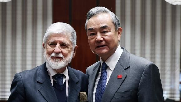 Chinese FM calls for further cooperation with Brazil 	 	Chinese Foreign Minister Wang Yi on Saturday expressed China's willingness to promote more achievements in various fields of China-Brazil cooperation. Wang, also a member of the Political Bureau of the Communist Party of China Central Committee, made the remarks while meeting with Celso Amorim, special advisor to the president of Brazil, on the sidelines of the Munich Security Conference.