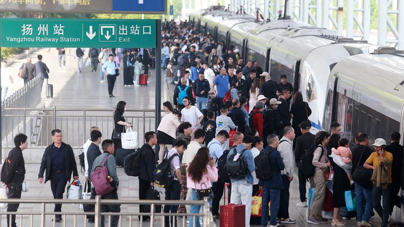 China to handle 144 mln railway passenger trips over May Day holiday 	 	 China's railway network is expected to handle approximately 144 million passenger trips during the eight-day May Day holiday travel rush, which kicked off on Tuesday, the national railway operator said.