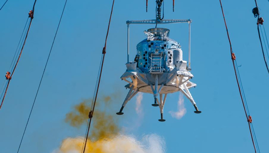 China completes its first manned lunar lander landing, takeoff teste 	 	China on Thursday announced that it has successfully completed a comprehensive landing and takeoff test for its manned lunar lander at a test site in Huailai County, north China's Hebei Province. The test, completed on Wednesday, represents a key step in the development of China's manned lunar exploration program, and also marks the first time that China has carried out a test of extraterrestrial landing and takeoff capabilities of a manned spacecraft.