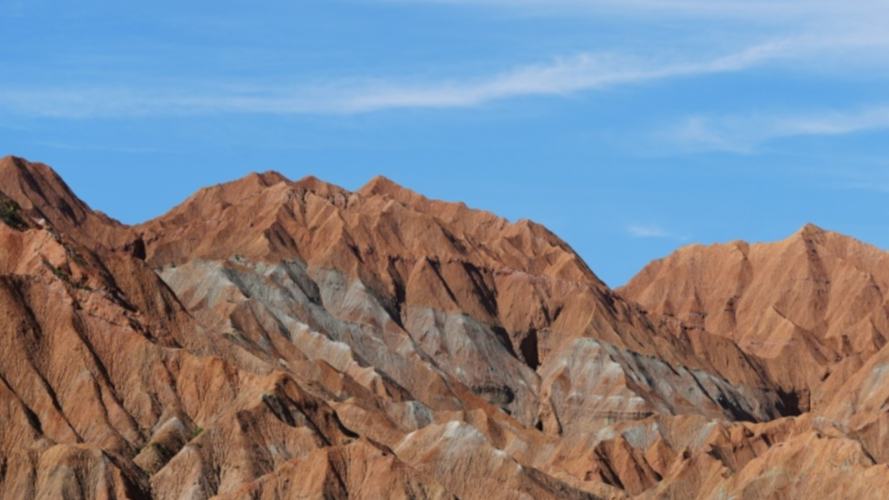 Stunning views of Danxia landform at Guide National Geopark in NW China's Qinghai