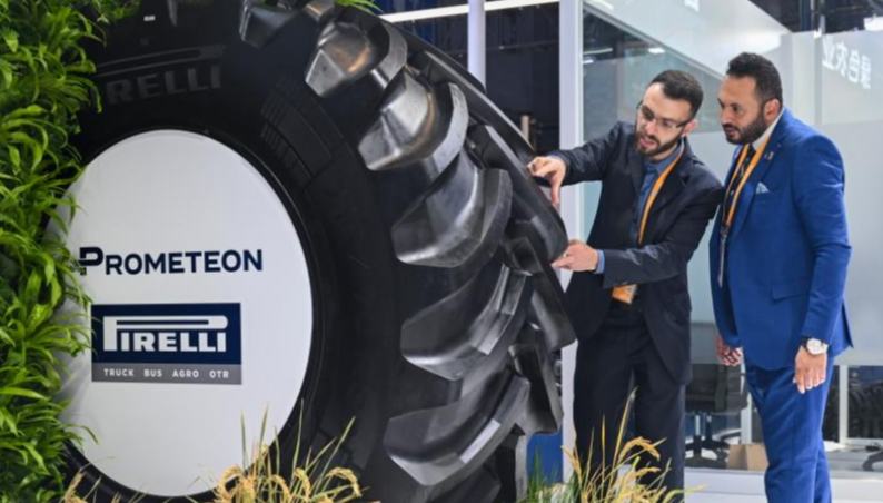 Multitude of new products make debut at 8th CIIE 	 	Exhibitors talk about the agricultural tire ATO2 of Prometeon, which made its debut in Asia, at the Automobile and Smart Mobility exhibition area during the 8th China International Import Expo (CIIE) in east China's Shanghai, Nov. 6, 2025. Many exhibitors debuted their latest products at the 8th CIIE in Shanghai. 