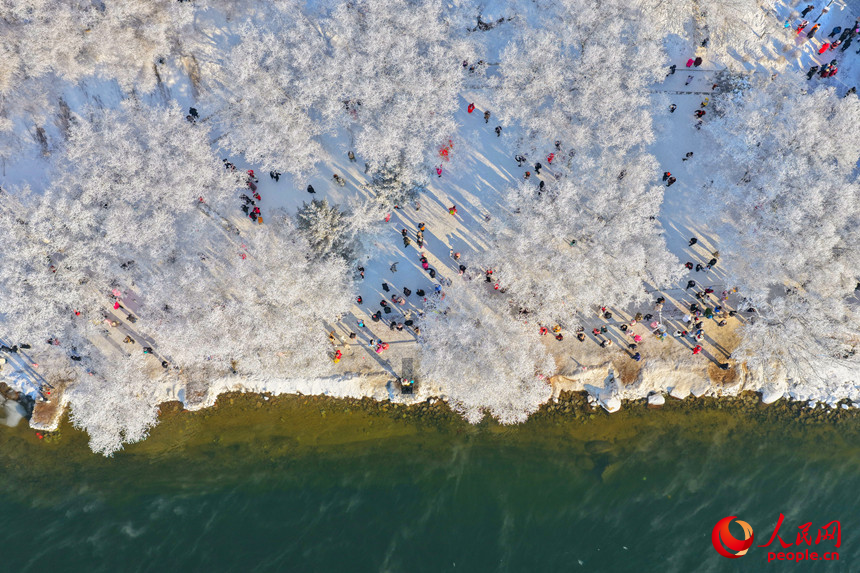 Rime ice scenery draws tourists to NE China's Jilin