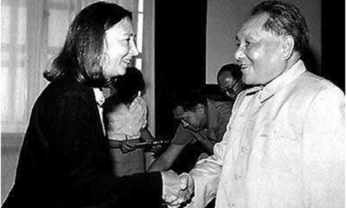 Deng Xiaoping gives an interview to Oriana Fallaci.