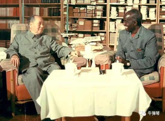 Chairman Mao Zedong meeting with Kenneth Kaunda