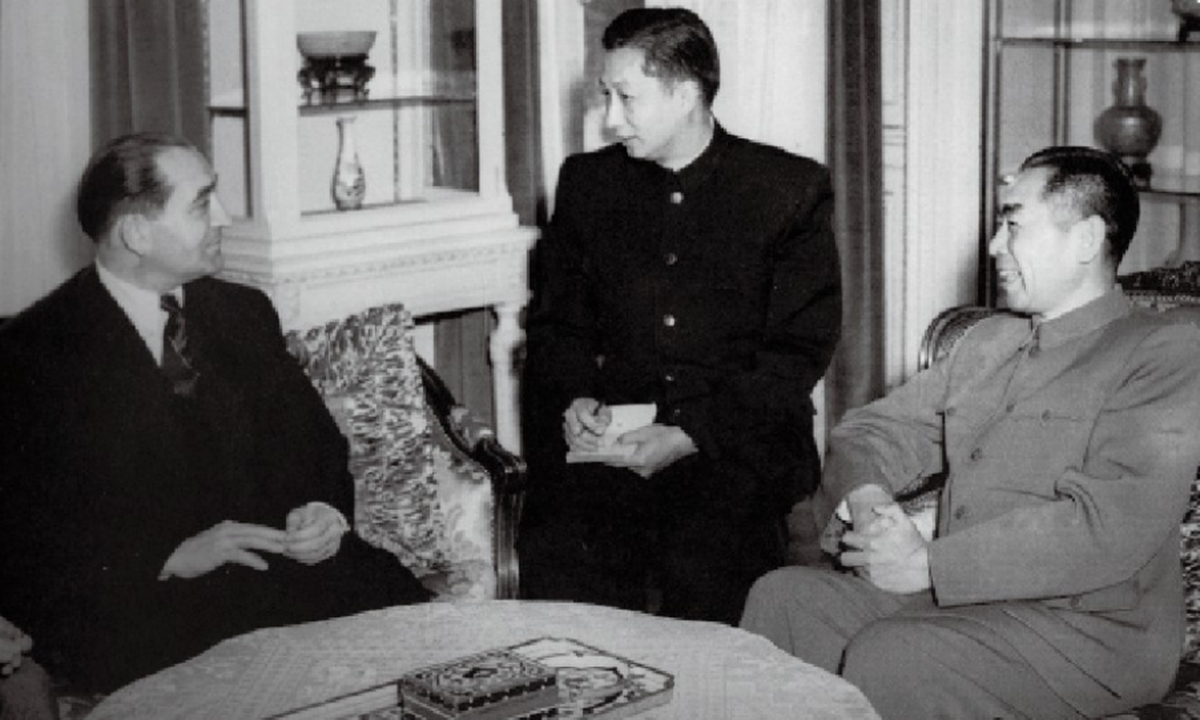 On 19 June 1954, Premier and Foreign Minister Zhou Enlai and French Prime Minister and Foreign Minister Pierre Mendès France first discussed establishing diplomatic relations at the Chinese embassy in Switzerland. 