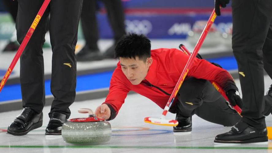 Olympic curling men round robin session 3 match: China vs. Norway